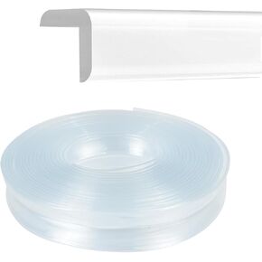 Corner Guards Furniture Edge Protectors 20ft(6m) Transparent Soft Silicone Bumper Strip Clear Edge Corner Cushion with Double-Sided Tape for Tables,Household