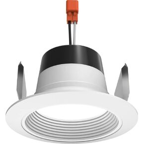 Juno 4 in. 3000K Soft White LED 900 Lumen Retrofit Downlight Baffle Trim Module, White