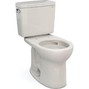 TOTO Drake Two-Piece Round 1.6 GPF Universal Height TORNADO FLUSH Toilet with CEFIONTECT, Sedona Beige - CST775CSFG#12