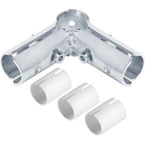 eoere 12 Sets 3 Way Metal Joint Tubing Clamp Fittings, Fit for OD 25.4 mm Stainless Steel Pipe, and Fit for 3/4" Electrical-Metallic Tubing with PE Adapter Shims