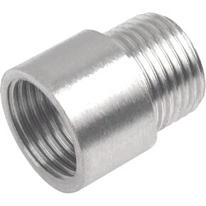 304 Stainless Steel Shower Head Extension Arm G1/2 Male to Female Thread Cast Pipe Fitting Coupler (50mm/1.97in)