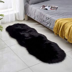 24"x71" Faux Fur Area Rug -Shaggy Sheepskin Fluffy Carpet Art Rugs Chic Floor Mat Bedroom Living Room Nusery Decor