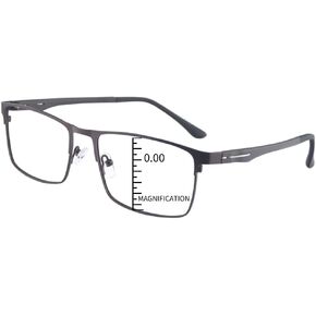 ProEyes Fornax, Progressive Multifocal Blue Light Blocking Lightweight Readers, Anti-Reflective Resin Lens, 0 Power on Top Lens (Brown, 1.75 x)