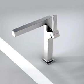 Chrome Bathroom Faucet, Waterfall Bathroom Faucet,Solid Brass Build Faucet Bathroom, Deck Mount Single Handle Single Hole Bathroom Faucet, Bathroom Faucet 1 Hole for Bathroom Vanity Faucet.
