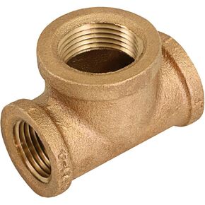 CSCU0120 1/2 x 1/2 x 3/4-Inch Reducing Tee Bull Head with Female Threaded Connections Ends, Brass Construction, Higher Corrosion Resistance Economical & Easy to Install, 13