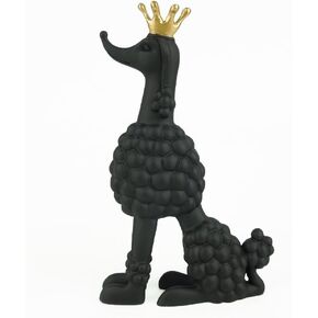 Artgenius Golden Crown Black Poodle Figurine,Small (Black) in Saudi Arabia
