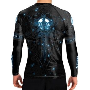 Raven Fightwear Men's Nordic 3.0 BJJ Rash Guard MMA Black/Blue