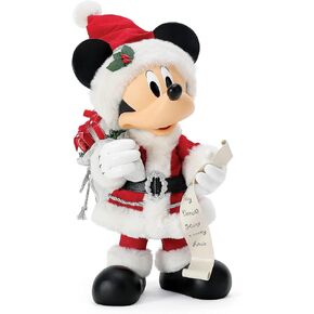 Department 56 Possible Dreams Disney Mickey Mouse Christmas Santa Figurine, 13 Inch, Multicolor