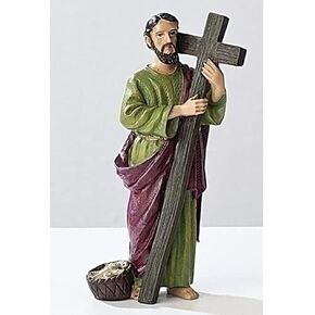 Roman Saint Andrew with Cross Patrons and Protectors Religious Figurine
