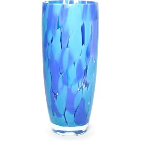 Cá d'Oro Glass Vase Multicolor Confetti Hand Blown Murano-Style Art Glass for Flower and Decor - Model AD3