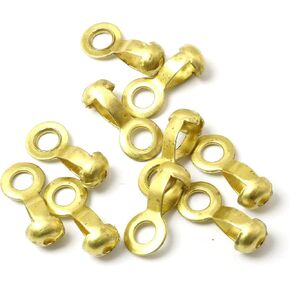 10pcs Ball Chain Pull Loop Connectors Brass Ceiling Fan Lamp Pull Loop Chain Connectors for Bracelets Necklace DIY Art Making