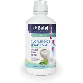 Cloruro de Magnesio con Menta Liquid 32 Oz - Magnesium Chloride with Mint - Betel Natural