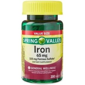 ikj Iron 65 MG Tablets Pills Dietary Supplement 200 Count