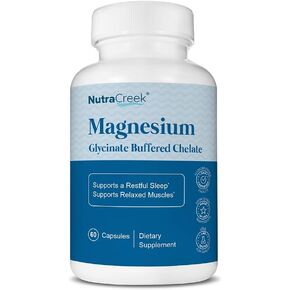 Magnesium Glycinate 400mg Buffered Chelate | Gentle Bioavailable Formula Supports Restful Sleep and Relaxed Muscles - 60 Magnesium Glycinate Capsules