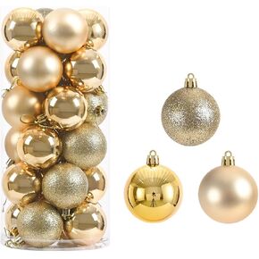 Mini Christmas Balls Ornaments, Shatterproof Mardi Gras Hanging Balls for Xmas Tree, Holiday, Wedding, Party (Green)