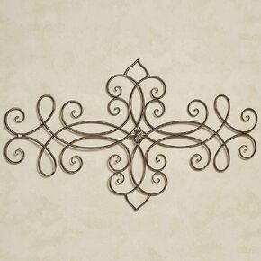 Touch of Class Scrolling Alberta Wall Grille - Metal - Bronze - Large Decor for Bedroom, Living Room, Dining Room, Office, Hallway, Entryway, Foyer - Horizontally, Vertically
