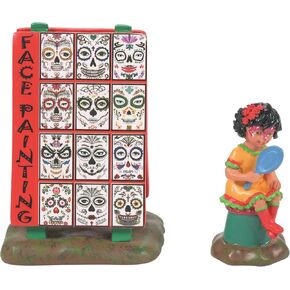Department 56 Village Halloween Accessories Day of The Dead a Pretty Catrina Figurine Set, 1.88 Inch, Multicolor