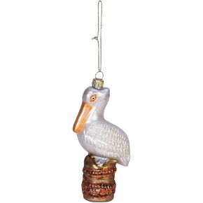 Beachcombers Blown Glass Pelican Ornament Multi