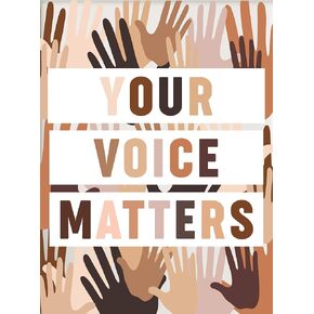 Eeypy Your Voice Matters Printable Wall Art Classroom Art Metal Tin Sign Poster Wall Plaque, 8x12inch