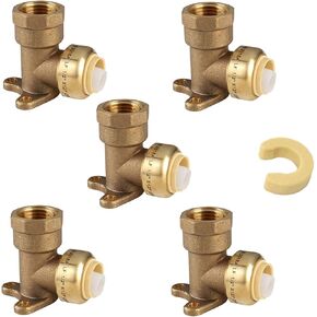EFIELD 1/2" Push Fit X 1/2" Female NPT Drop-ear Elbows With Disconnection Clip