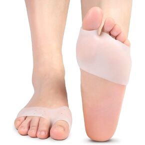 1 Pair Gel Metatarsal Pads, Ball of Foot Cushions, Ball of Foot Cushion Pads, Breathable Forefoot Cushion Pads for Metatarsal Pain Relief, Prevent Calluses and Blisters