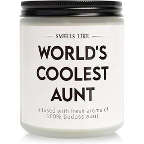 Aunt Gifts, Perfect Auntie Gift Ideas - The Cool Aunt Candle, Gifts for Aunts from Niece, Best Aunt Ever Gifts, Aunt Birthday Mothers Day Christmas Gifts, Best Auntie Gifts