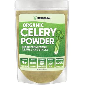 XPRS Nutra Organic Celery Powder - Celery Organic Fresh Powder Antioxidant - Premium Celery Powder Organic - Vegan Friendly Celery Fresh Powder (8 Ounce)
