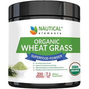 Wheatgrass Powder - USDA Certified Organic Wheat Grass Powder That Is Rich In Essential Amino Acids, Chlorophyll, Antioxidants, Fatty Acids, Minerals & Vitamins - US Grown - Vegan & Non-GMO Superfoods