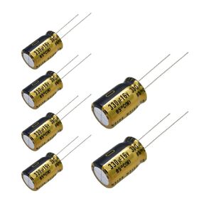 6 pcs Nichicon FG Capacitors 16V 330uf Audio Grade