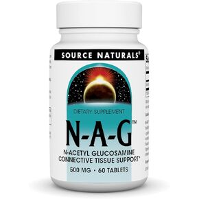 Source Naturals N-A-G 500 mg N-Acetyl Glucosamine for Joint Support and Intestinal Lining - 120 Tablets