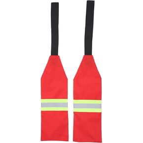 Tyenaza 2Pcs Safety Travel Flag, Kayak Travel Warning Flag Oxford Fabric Collapsible Kayak Warning Red Safety Flag for Kayak Canoes Boats Truck Trailer