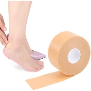 2 Rolls of Heel Toe Protector Pads Anti-wear Foot Care Sticker Blister Prevention Foam Padding Bandages Heel Bandaids for Runners Toes Finger Heel Shoes