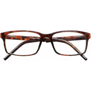ICU Eyewear Screen Vision Blue Light Filtering - Slim Rectangle, Tortoise