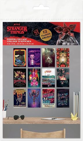مجموعة ملصقات مجمعة مكونة من 12 قطعة من Trends International Netflix Stranger Things (12 حزمة). in Saudi Arabia