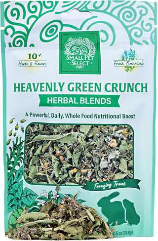 Small Pet Select - Heavenly Green Crunch Herbal Blend, a Natural Herbal Treat for Rabbits and Guinea Pigs, 4.4oz in Saudi Arabia