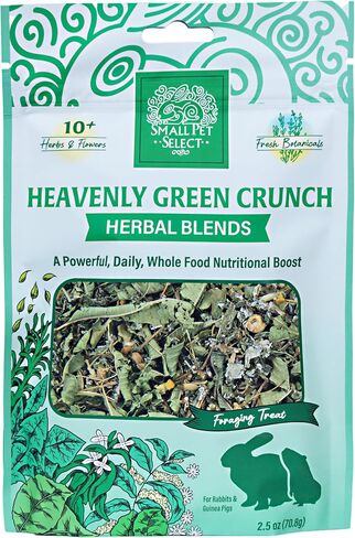 Small Pet Select - Heavenly Green Crunch Herbal Blend, a Natural Herbal Treat for Rabbits and Guinea Pigs, 4.4oz in Saudi Arabia