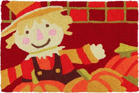 Harvest Scarecrow Jellybean Accent Rug with Scarecrow & Pumpkins Fall Rug 20"x30" Doormat in Kuwait