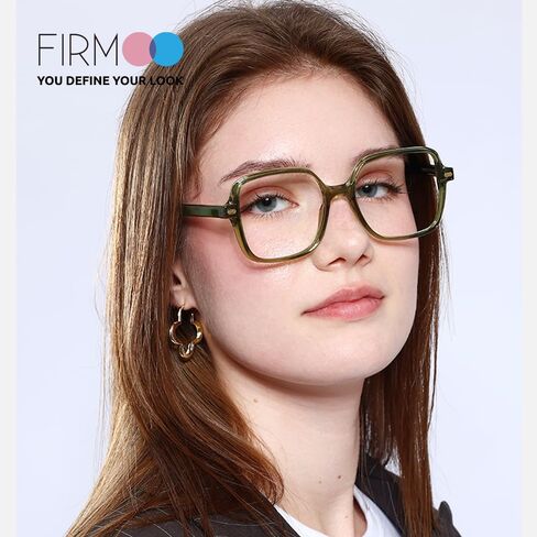 Firmoo Blue Light Reading Glasses for Women/Men, Oversized Square TR Frame Men Computer Blue Light Reader Glasses in Kuwait