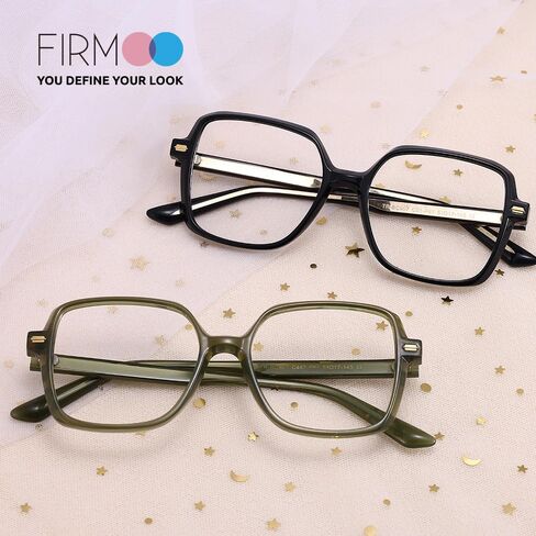 Firmoo Blue Light Reading Glasses for Women/Men, Oversized Square TR Frame Men Computer Blue Light Reader Glasses in Kuwait