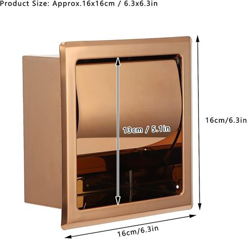 Recessed Toilet Paper Holder, Stainless Steel Toilet Roll Holder Paper Towel Holder Toilet Tissue Rack for Commercial Hotel, Bathroom, Cloakroom in Saudi Arabia