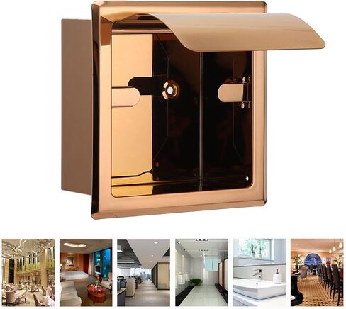 Recessed Toilet Paper Holder, Stainless Steel Toilet Roll Holder Paper Towel Holder Toilet Tissue Rack for Commercial Hotel, Bathroom, Cloakroom in Saudi Arabia