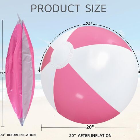 3 Pack Beach Balls, Large Inflatable Beach Balls Bulk for Parties, Beach, Pools & Play in Saudi Arabia