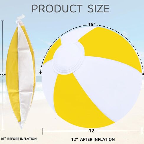 3 Pack Beach Balls, Large Inflatable Beach Balls Bulk for Parties, Beach, Pools & Play in Saudi Arabia