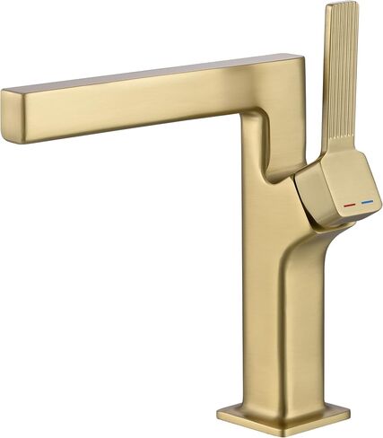 Chrome Bathroom Faucet, Waterfall Bathroom Faucet,Solid Brass Build Faucet Bathroom, Deck Mount Single Handle Single Hole Bathroom Faucet, Bathroom Faucet 1 Hole for Bathroom Vanity Faucet. in Saudi Arabia
