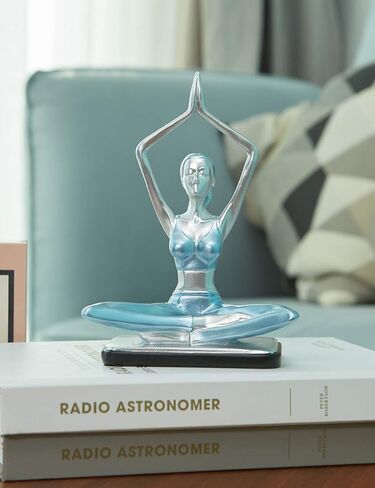 HAUCOZE 3 قطعة تمثال اليوغا تمثال راقصة النحت الحديثة فنون الديكور هدايا المنزل بوليريسين الجدول محور الحرف in Kuwait