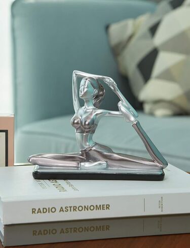 HAUCOZE 3 قطعة تمثال اليوغا تمثال راقصة النحت الحديثة فنون الديكور هدايا المنزل بوليريسين الجدول محور الحرف in Kuwait