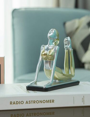 HAUCOZE 3 قطعة تمثال اليوغا تمثال راقصة النحت الحديثة فنون الديكور هدايا المنزل بوليريسين الجدول محور الحرف in Kuwait