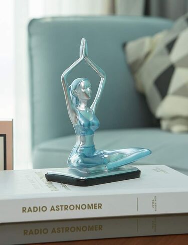 HAUCOZE 3 قطعة تمثال اليوغا تمثال راقصة النحت الحديثة فنون الديكور هدايا المنزل بوليريسين الجدول محور الحرف in Kuwait