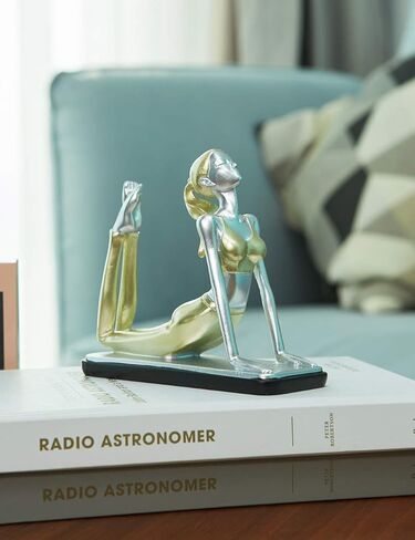 HAUCOZE 3 قطعة تمثال اليوغا تمثال راقصة النحت الحديثة فنون الديكور هدايا المنزل بوليريسين الجدول محور الحرف in Kuwait