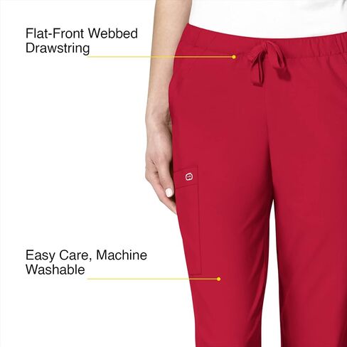 Women's Drawstring Scrub Pant, Red, 3X TAL in Saudi Arabia